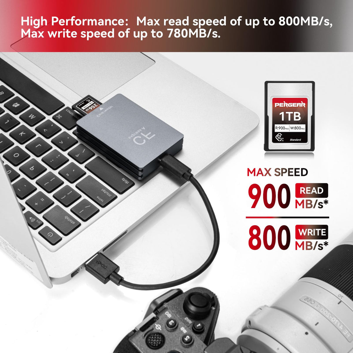 Pergear Standard 1TB VPG200 Verified CFexpress Type A Memory Card for Sony Alpha & FX Cameras
